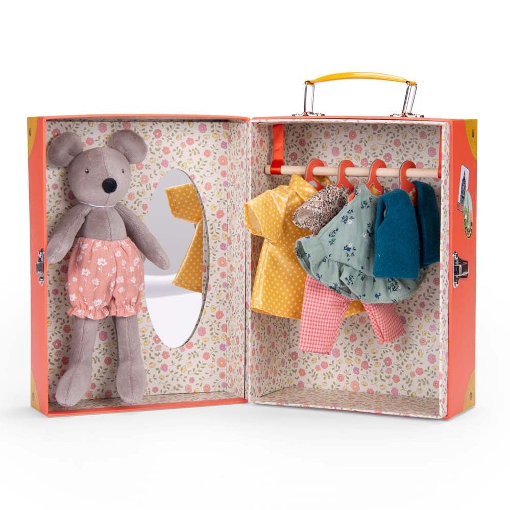  Moulin Roty -  Nini Doll with Little Wardrobe Suitcase - The Big Family -  Dolls