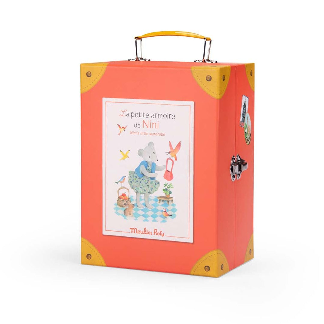  Moulin Roty -  Nini Doll with Little Wardrobe Suitcase - The Big Family -  Dolls