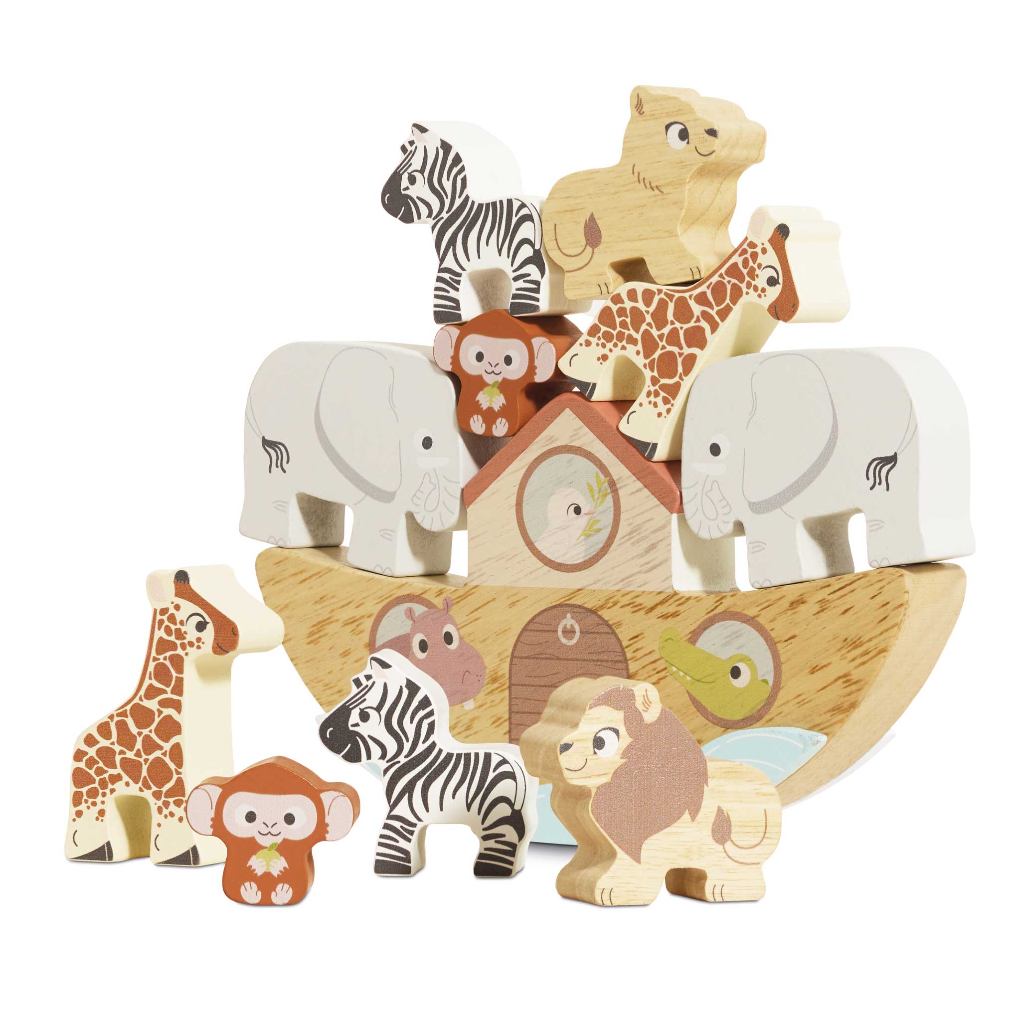  Le Toy Van -  Noah's Balancing Ark Animal Stacker -  Infants