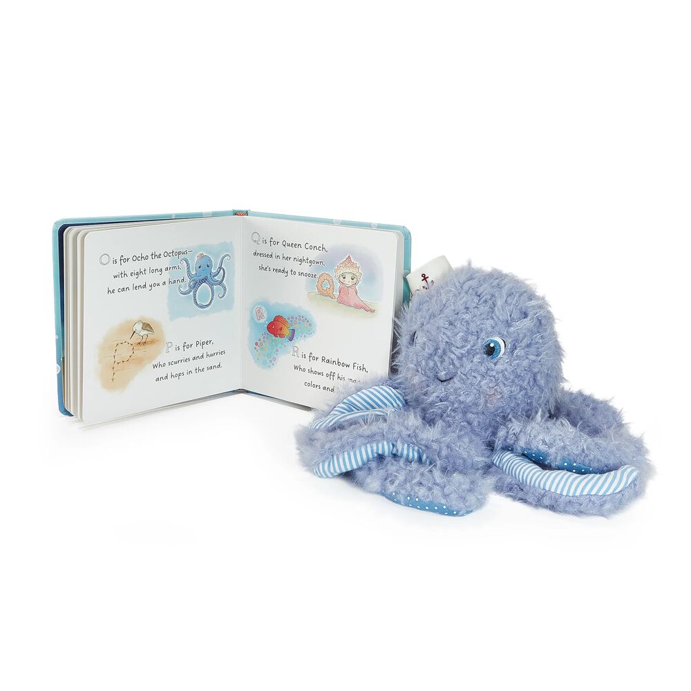  Bunnies By The Bay -  Ocho the Octopus Plush & ABC by the Sea Book Bundle -  Infants