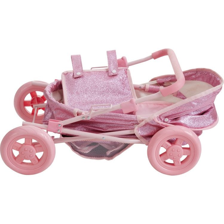 barbie doll double stroller Olivia's Little World Baby Doll Bassinet Pram with Cover