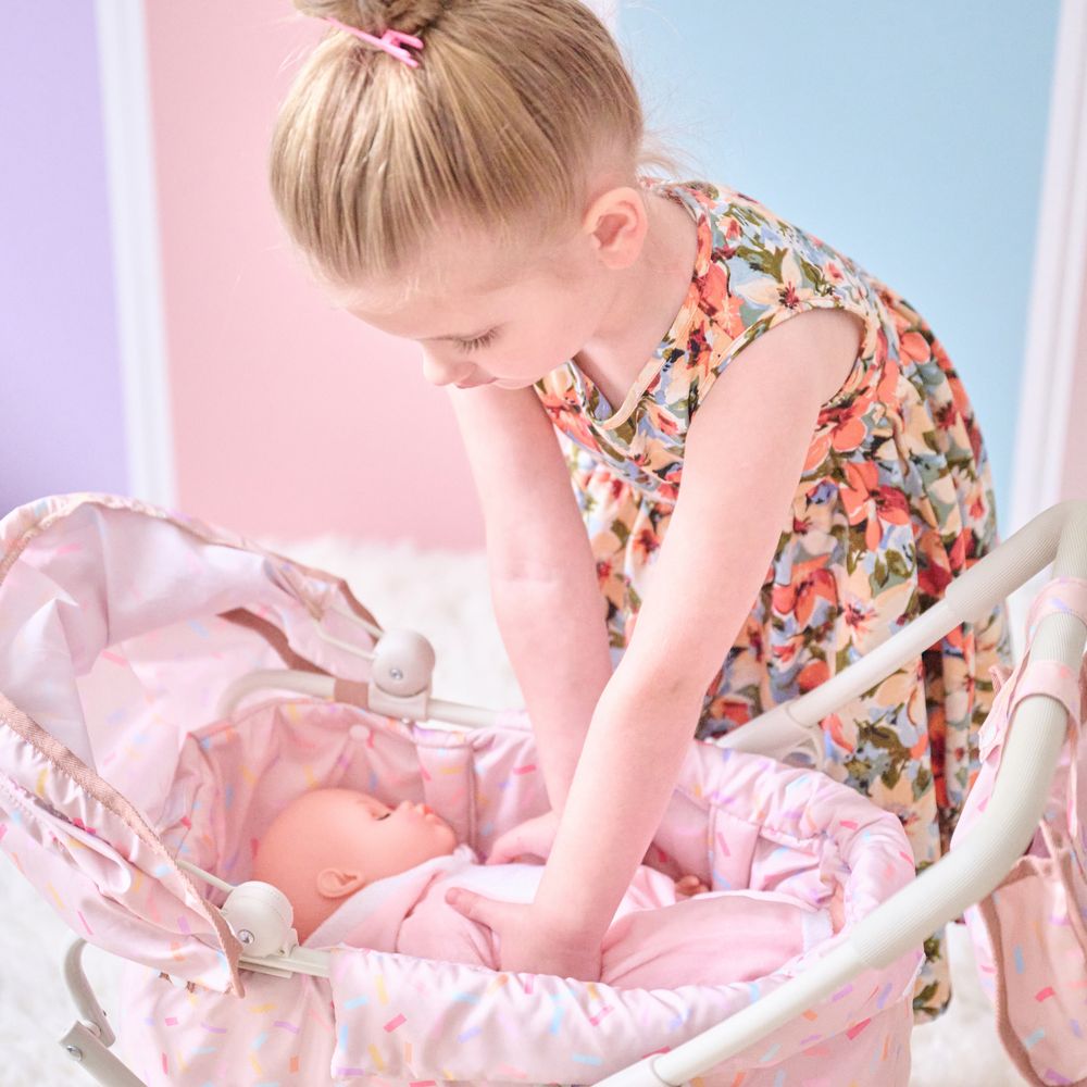  Teamson Kids -  Olivia's Little World Confetti Doll Classic Stroller with Removable Bassinet -  Dolls