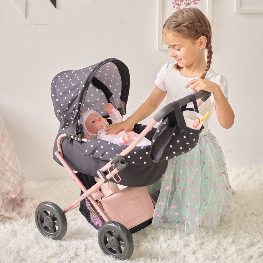  Teamson Kids -  Olivia's Little World Pin Up Doll Classic Stroller with Removable Bassinet -  Dolls