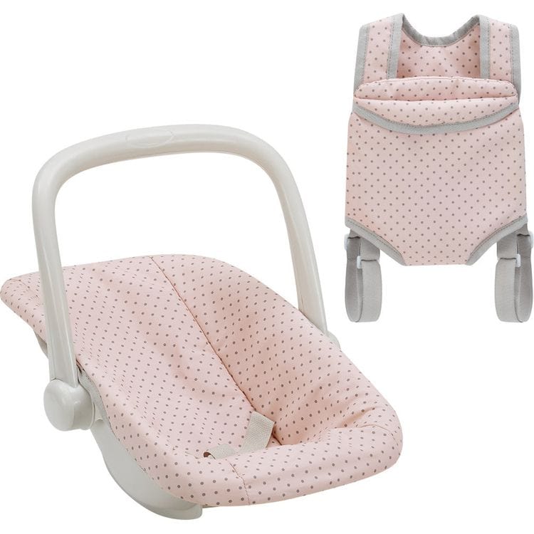  Teamson Kids -  Olivia's Little World Polka Dot Princess Baby Doll Carrier & Car Seat Set -  Dolls
