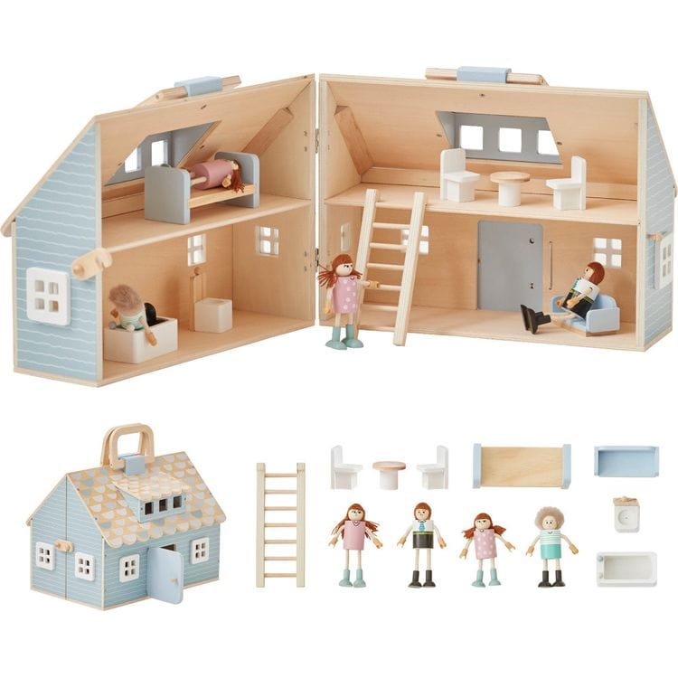 Olivia's Little World Quaint Portable Dolls Cottage & Accessories
