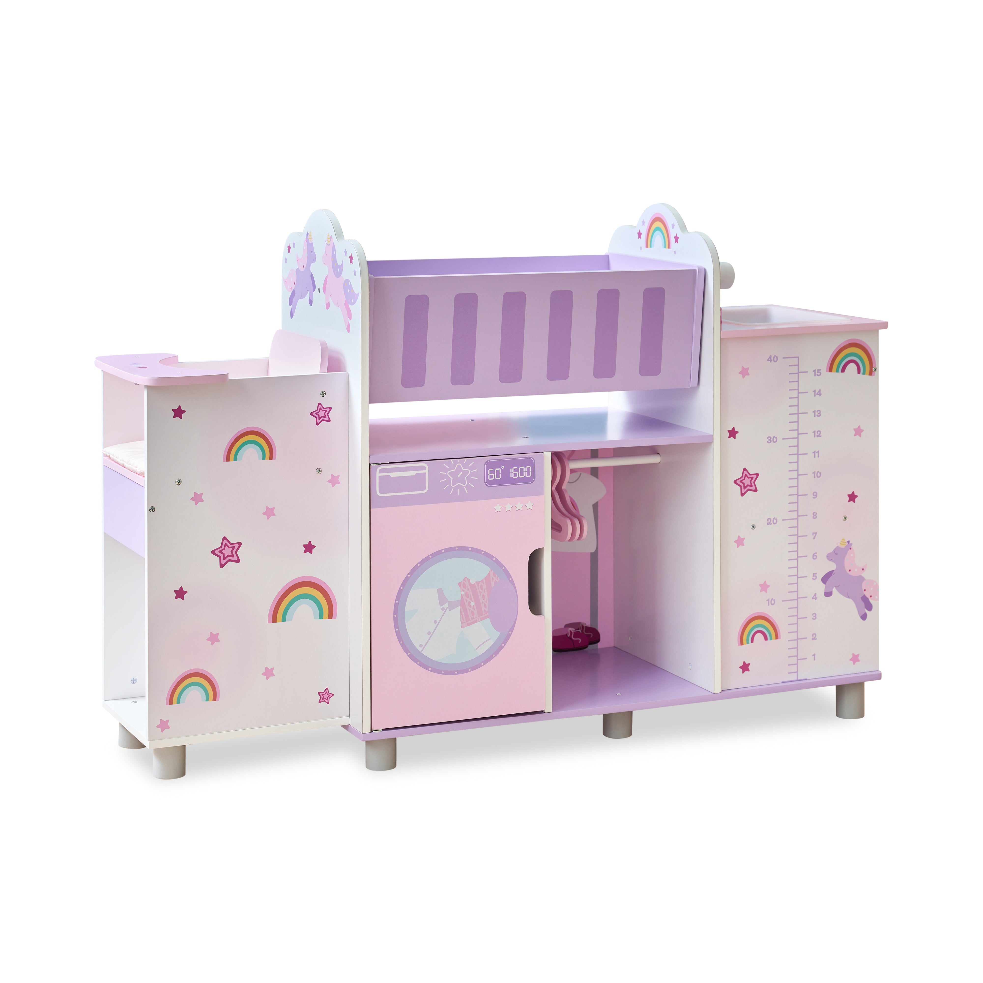  Teamson Kids -  Olivia's Little World Wood Doll Nursery with Cradle, Sink & Closet -  Dolls