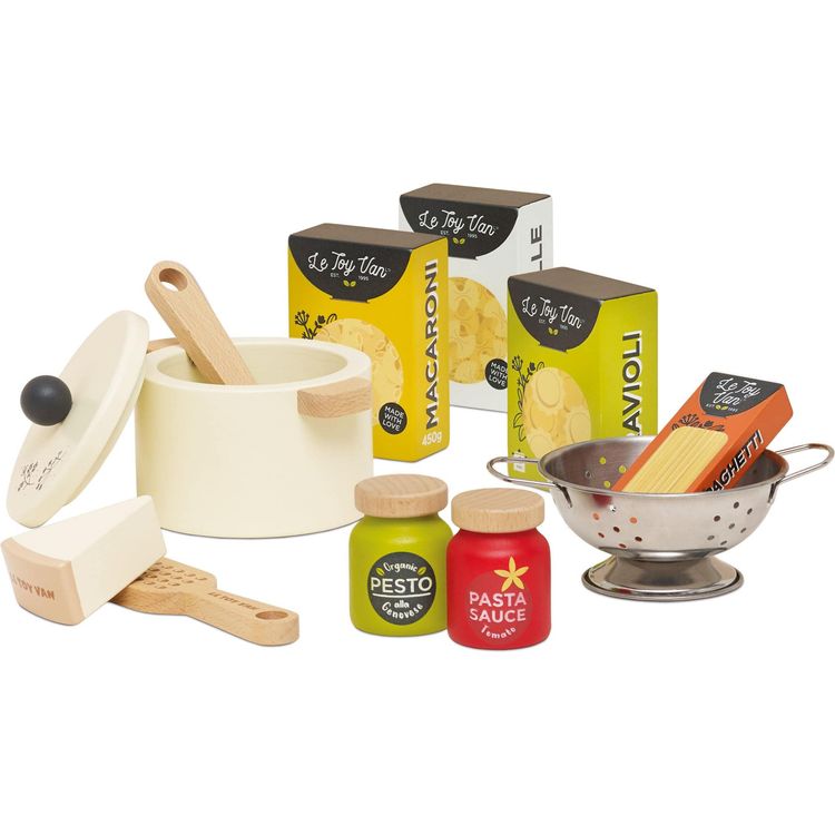  Le Toy Van -  Organic Wooden Pasta Set - 12 Pieces -  Preschool
