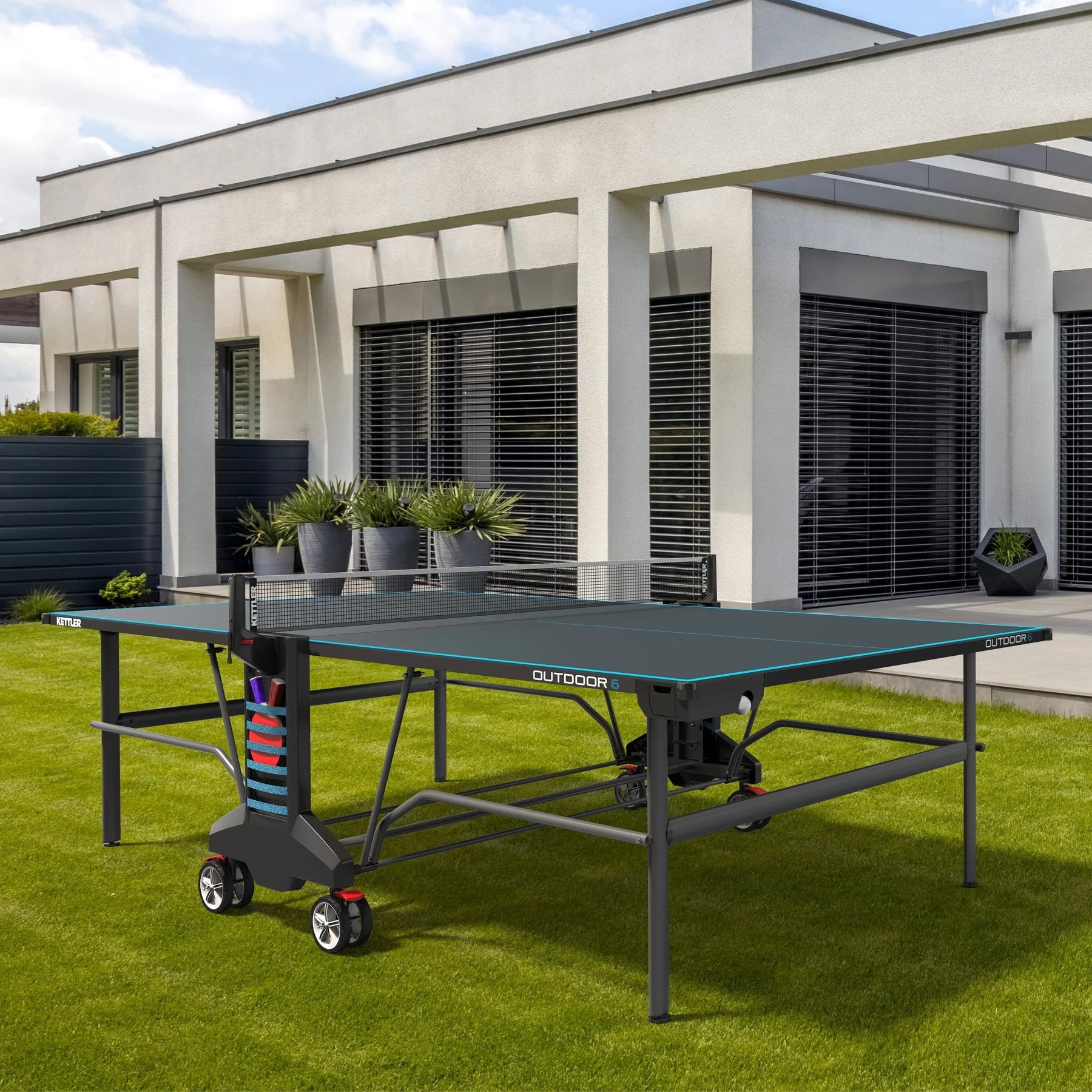  KETTLER® -  Outdoor 6 Table Tennis 4-Player Bundle -  Games