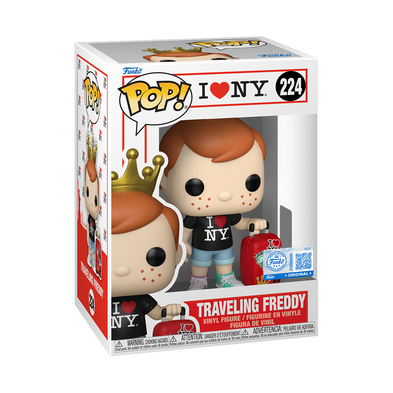  Funko -  PREORDER: POP! Traveling Freddy! - I Heart NY (Exclusive) -  World of Funko