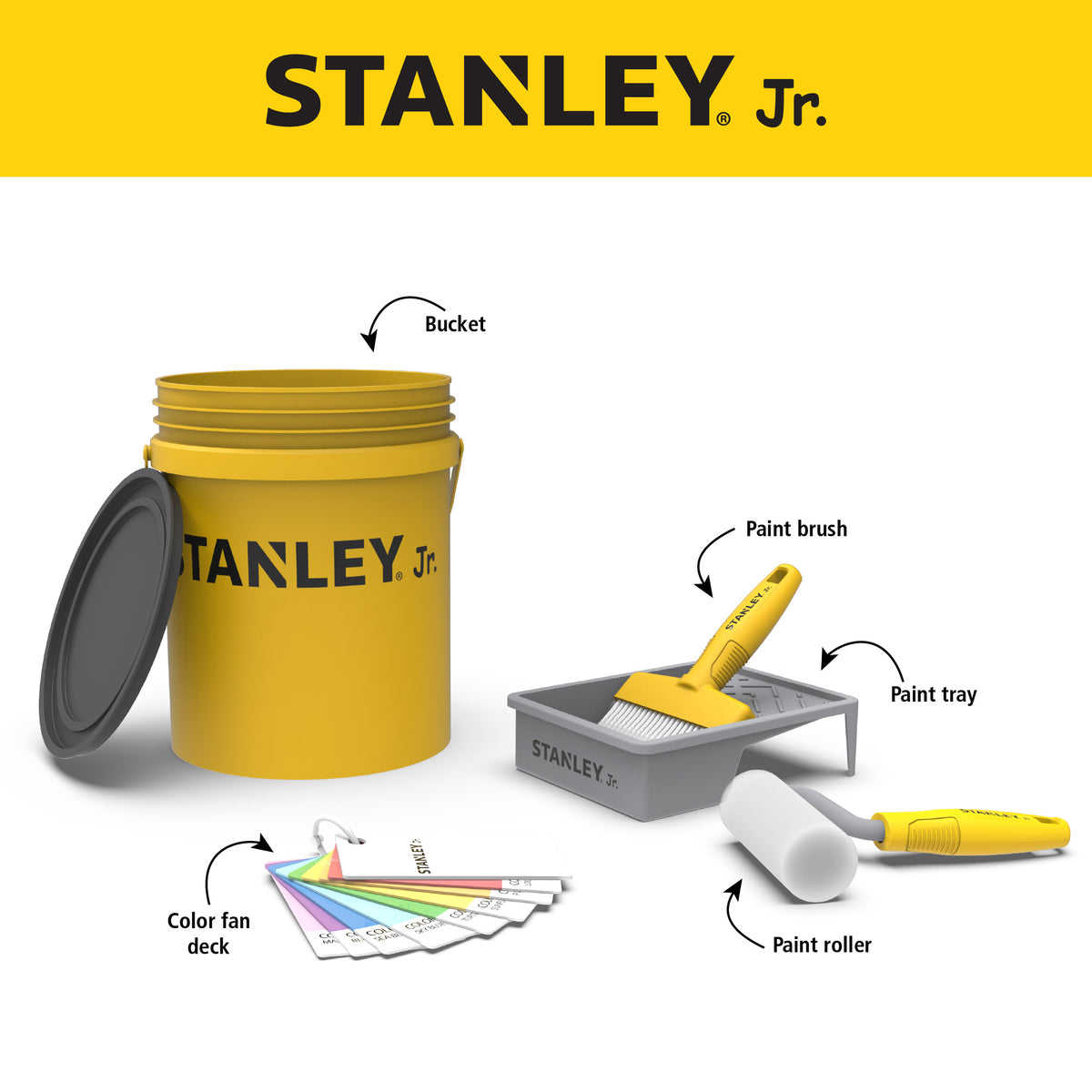 Stanley Jr. -  Painter Set for Kids (5 Tools) -  Preschool