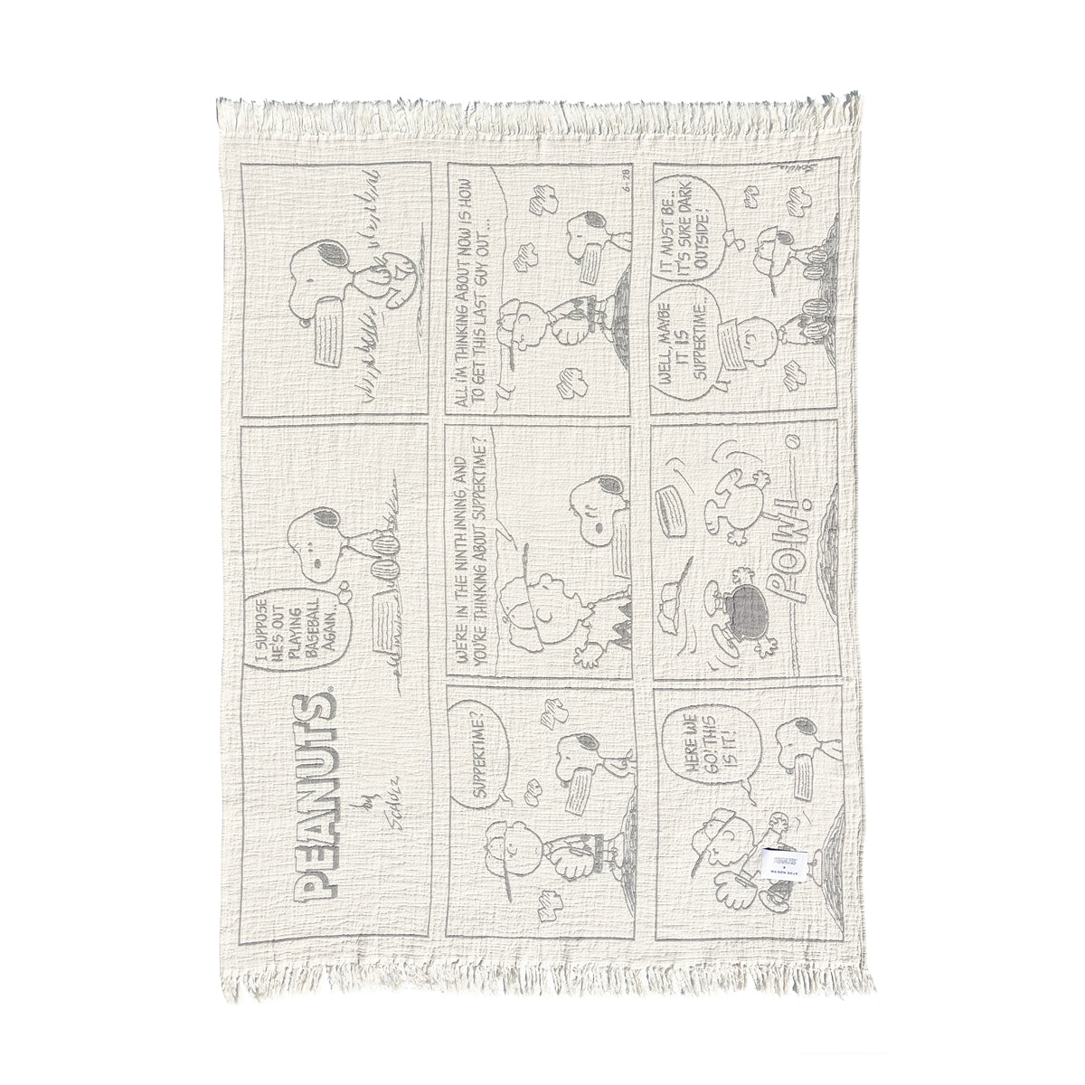  Maison Deux -  Peanuts Blanket Comic Baseball -  Room Decor
