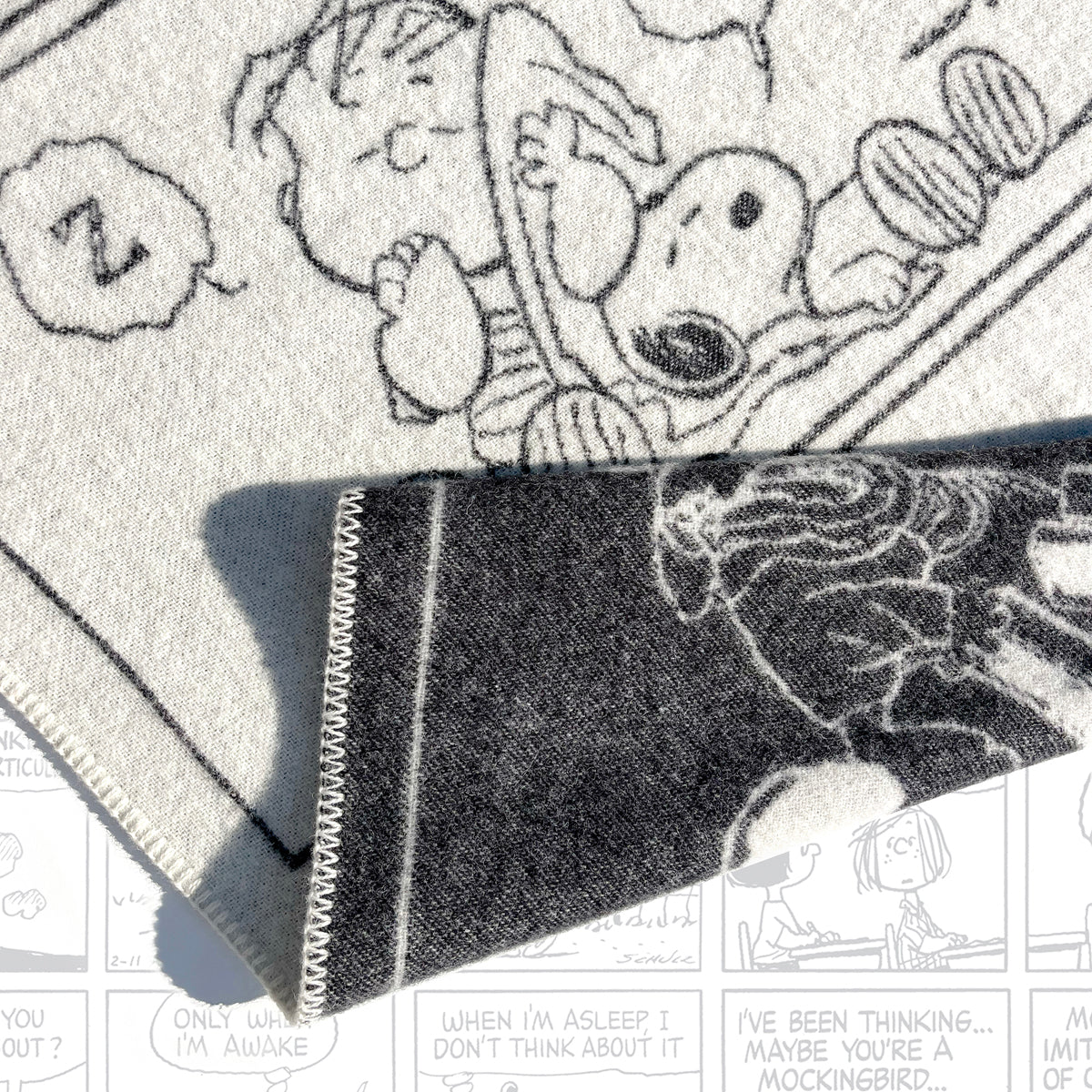  Maison Deux -  Peanuts Blanket Comic ZZZ -  Room Decor