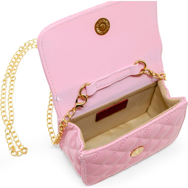  Zomi Gem -  Pearl Handle Message Charm Handbag - Pink -  Trend Accessories