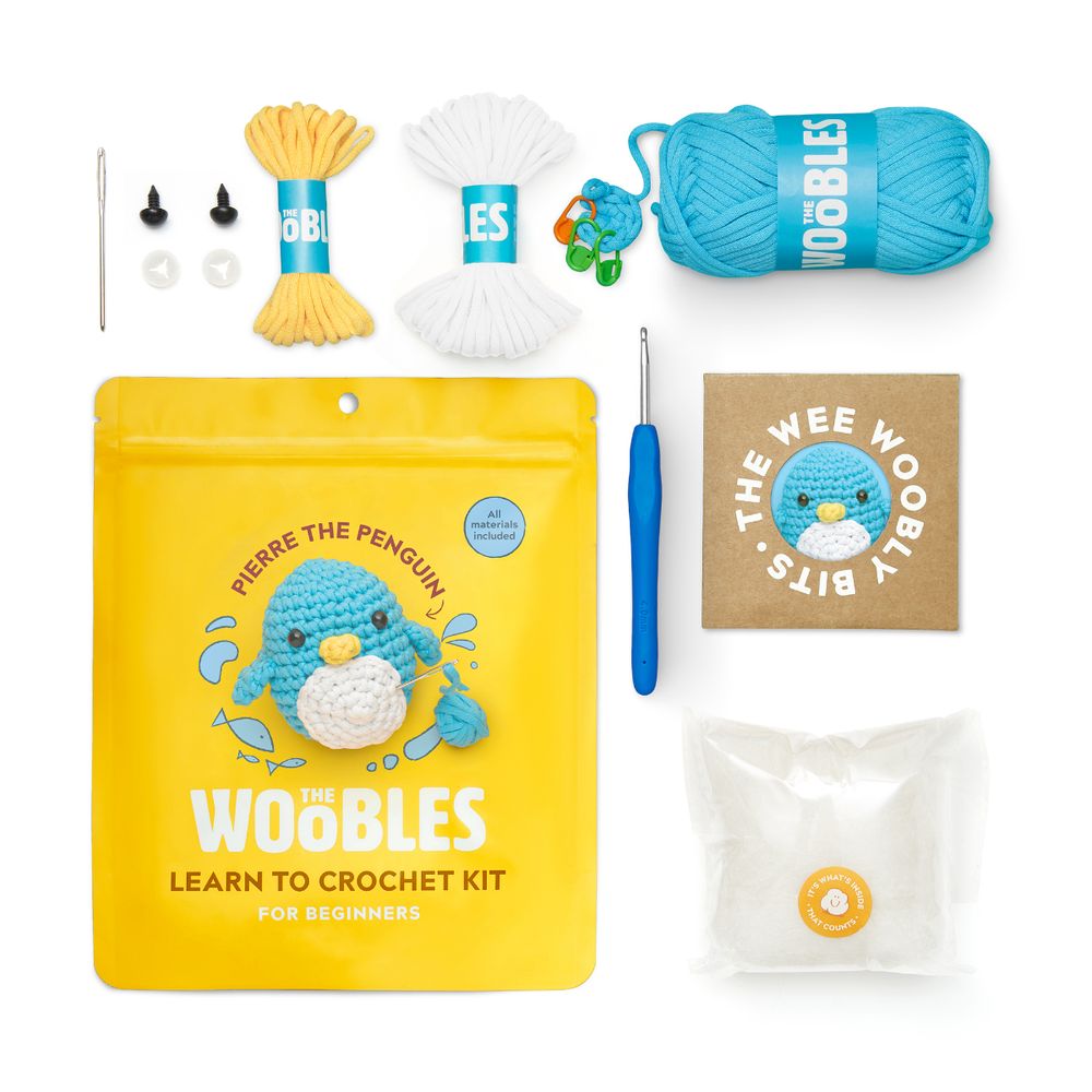  The Woobles -  Pierre the Penguin Learn to Crochet Kit -  Creativity