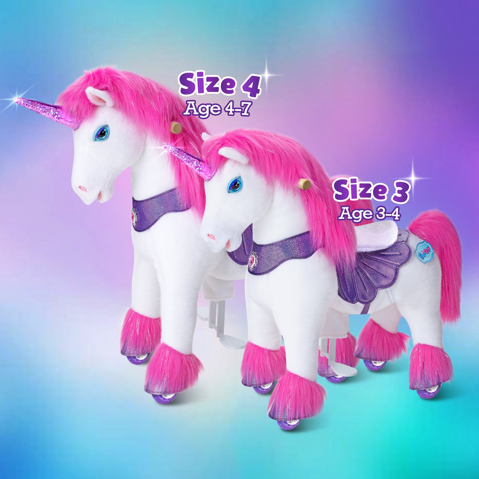  PonyCycle, Inc. -  Pink Unicorn Model Y Ride on Toy - 4-7 Years -  Outdoor