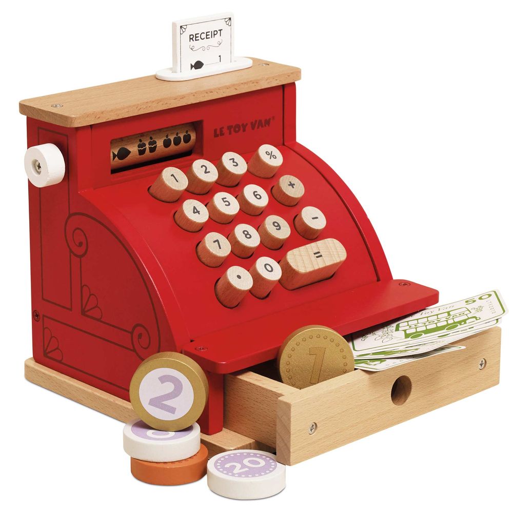  Le Toy Van -  Play Wooden Cash Register & Money -  Preschool