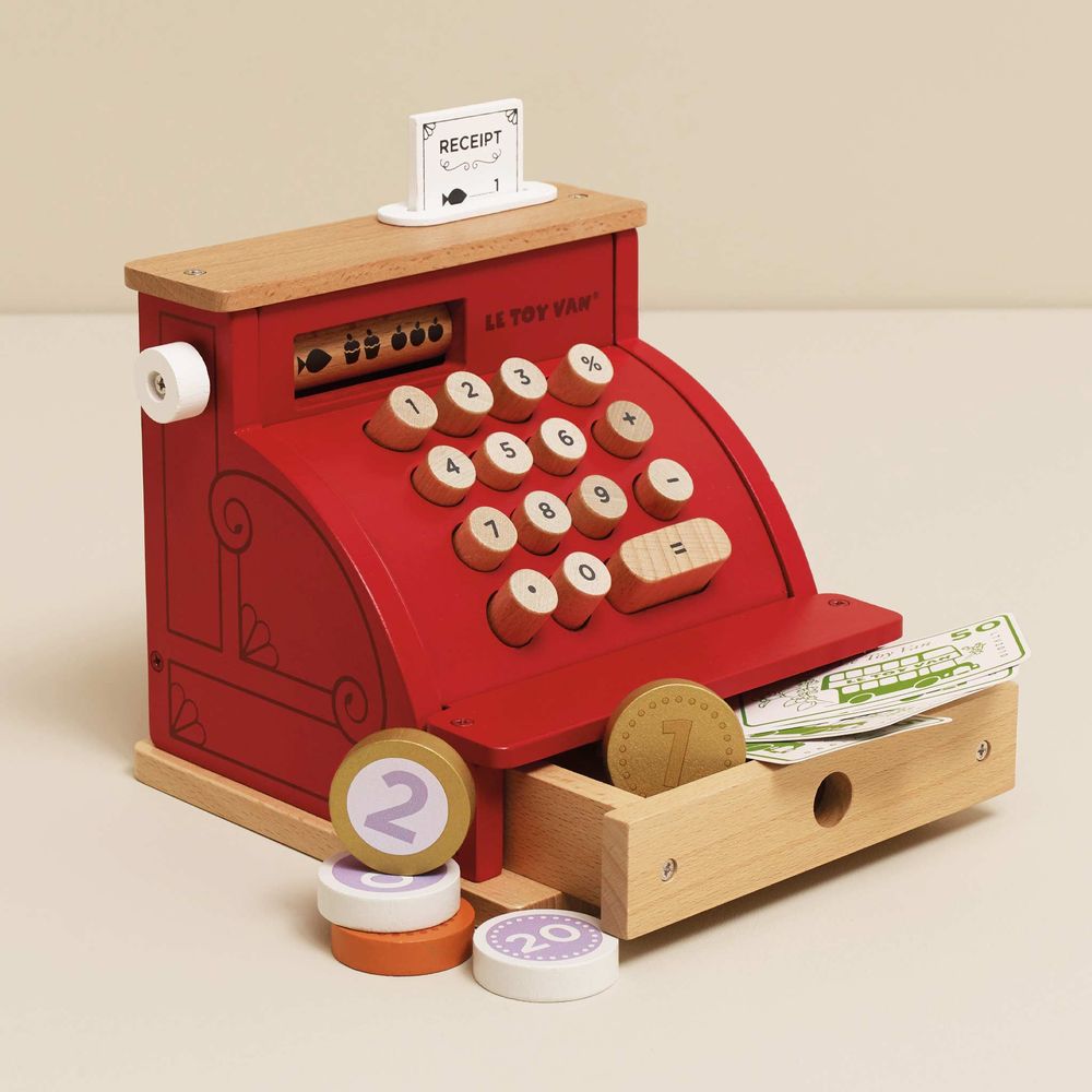  Le Toy Van -  Play Wooden Cash Register & Money -  Preschool