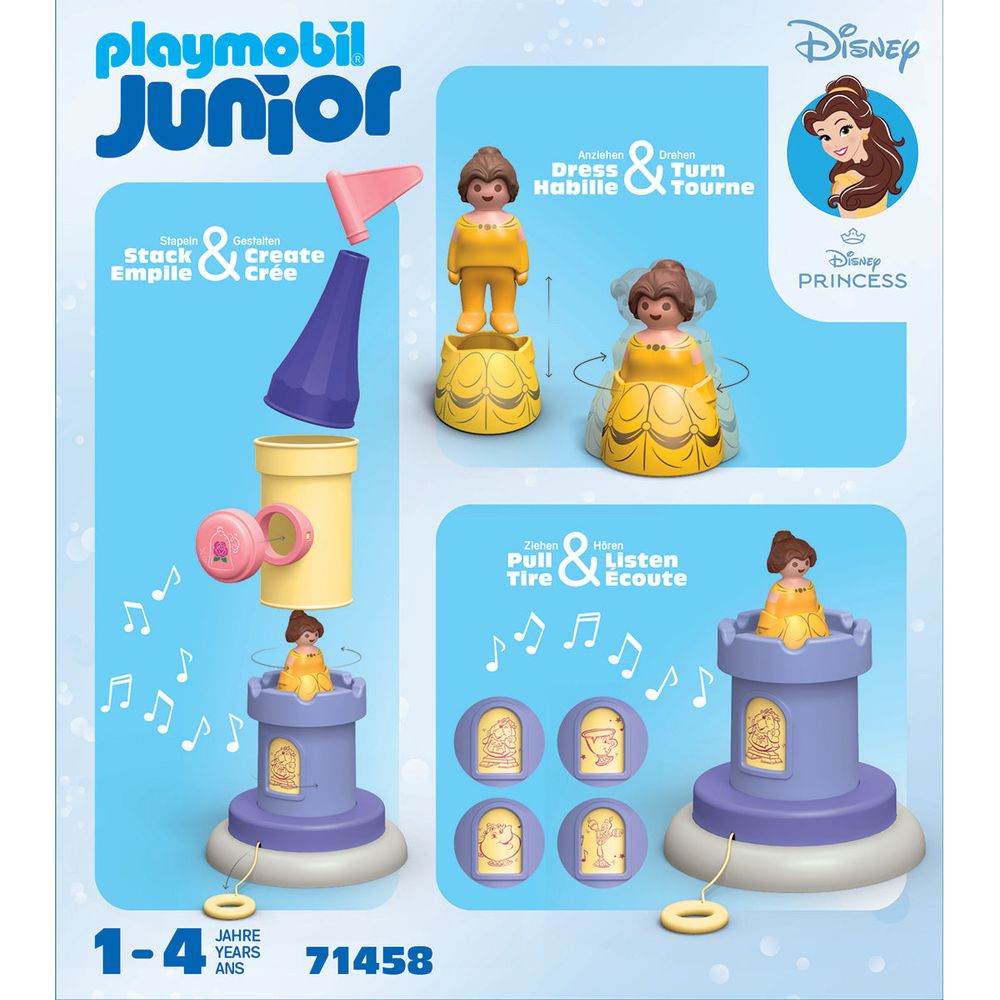 Playmobil -  Playmobil Junior & Disney: Belle's Play Tower with Sound Playset -  Preschool