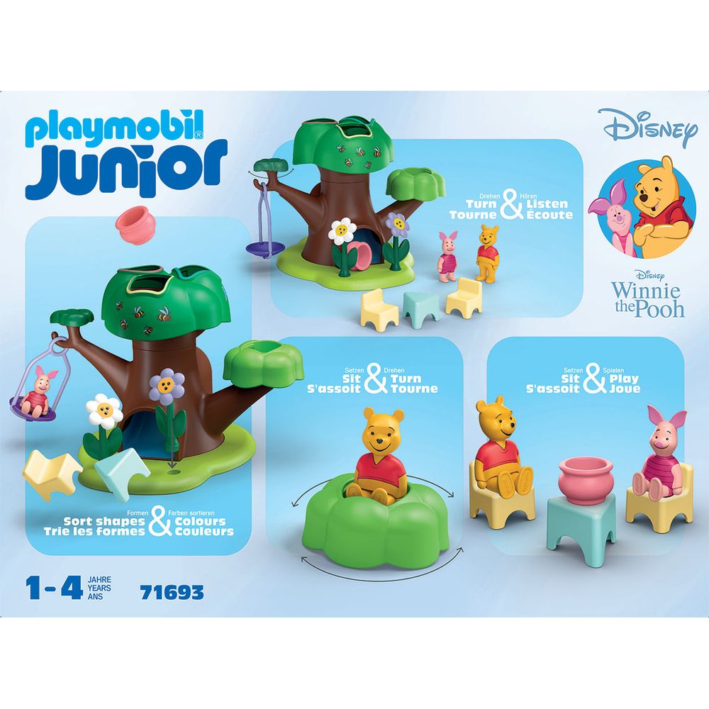  Playmobil -  Playmobil Junior & Disney: Winnie the Pooh's & Piglet's Tree House Playset -  Preschool