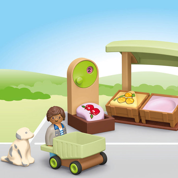  Playmobil -  Playmobil Junior: Organic Market Stall & Forklift -  Preschool