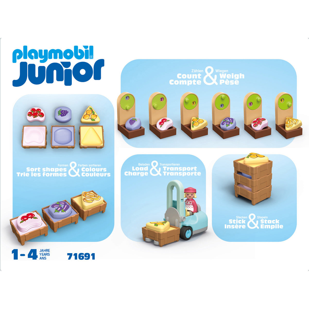  Playmobil -  Playmobil Junior: Organic Market Stall & Forklift -  Preschool