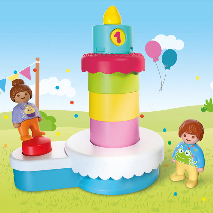 Playmobil -  Playmobil Junior: Popping Surprise Birthday Cake Playset -  Preschool