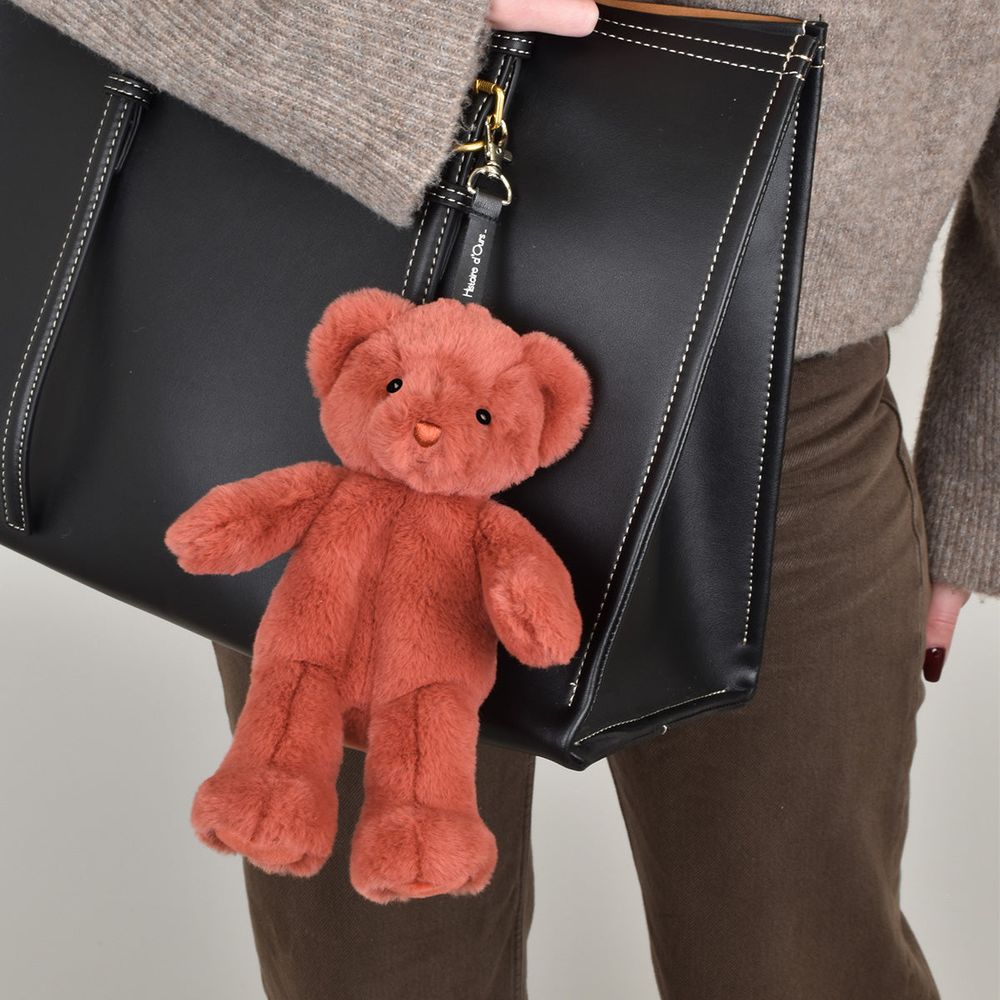  DouDou -  Plush Teddy Bear Bag Charm - Terracotta -  Plush