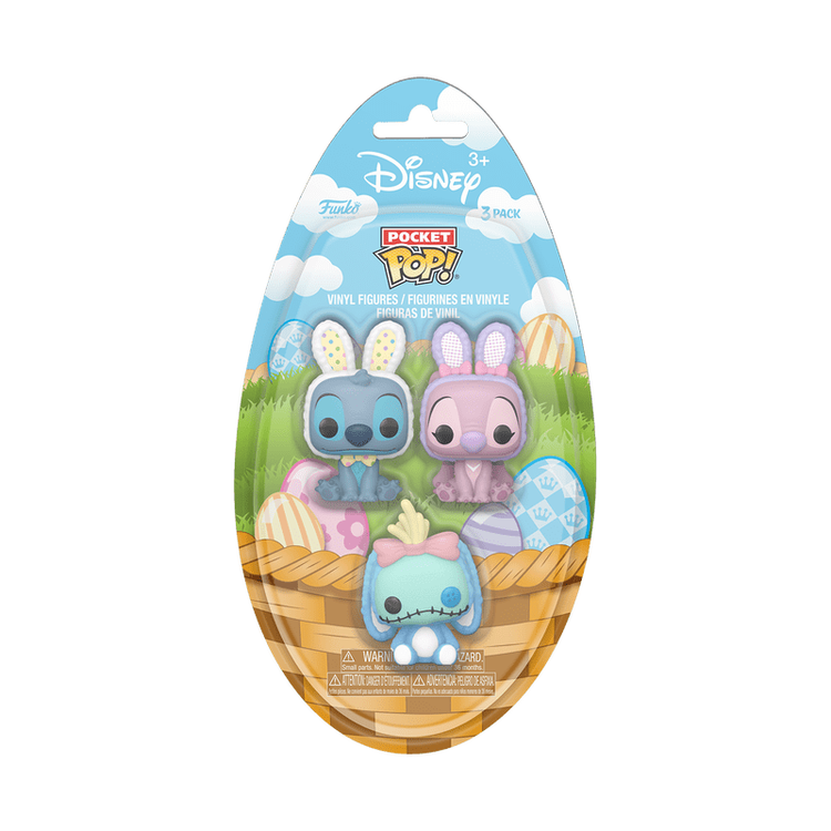  Funko -  Pocket POP: Easter Stitch, Angel, Scrump 3-Pack -  World of Funko