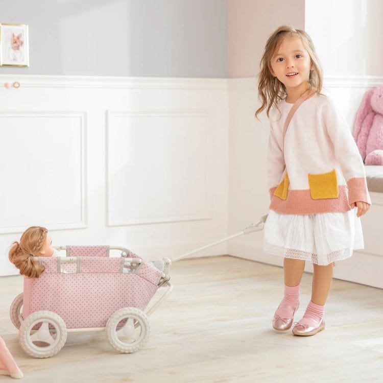  Teamson Kids -  Polka Dots Princess Baby Doll Wagon -  Dolls