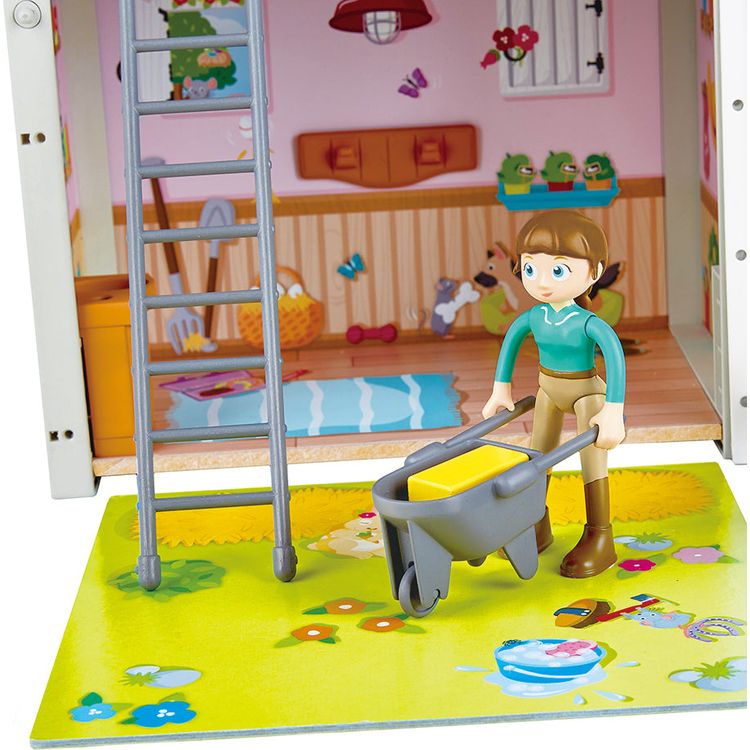  Hape -  Pony Ranch Barn Stable Club Playset Doll House -  Preschool