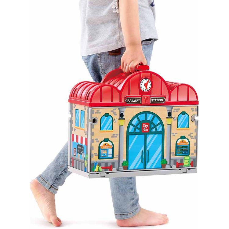  Hape -  Portable Train Station Set -  Preschool