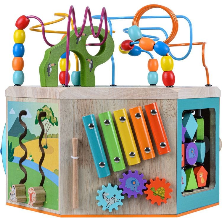  Teamson Kids -  Preschool Play Lab 7-in-1 Large Activity Station -  Preschool