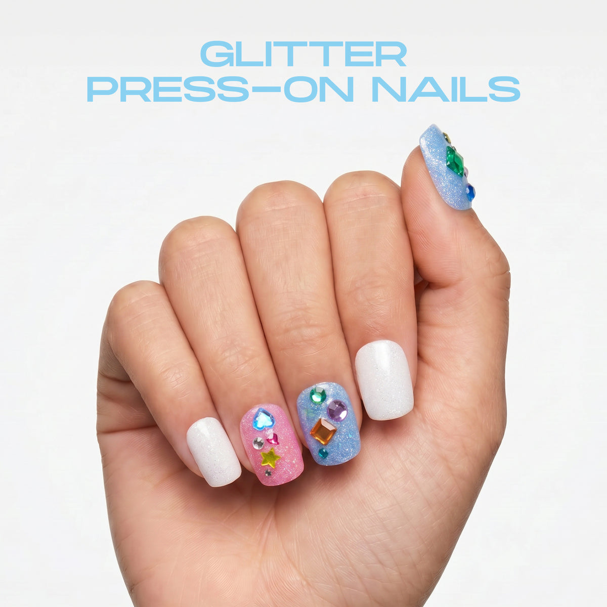 FAO Schwarz -  Press-On Nails 24 Piece - Glitterati -  Fashion Activity and Roleplay