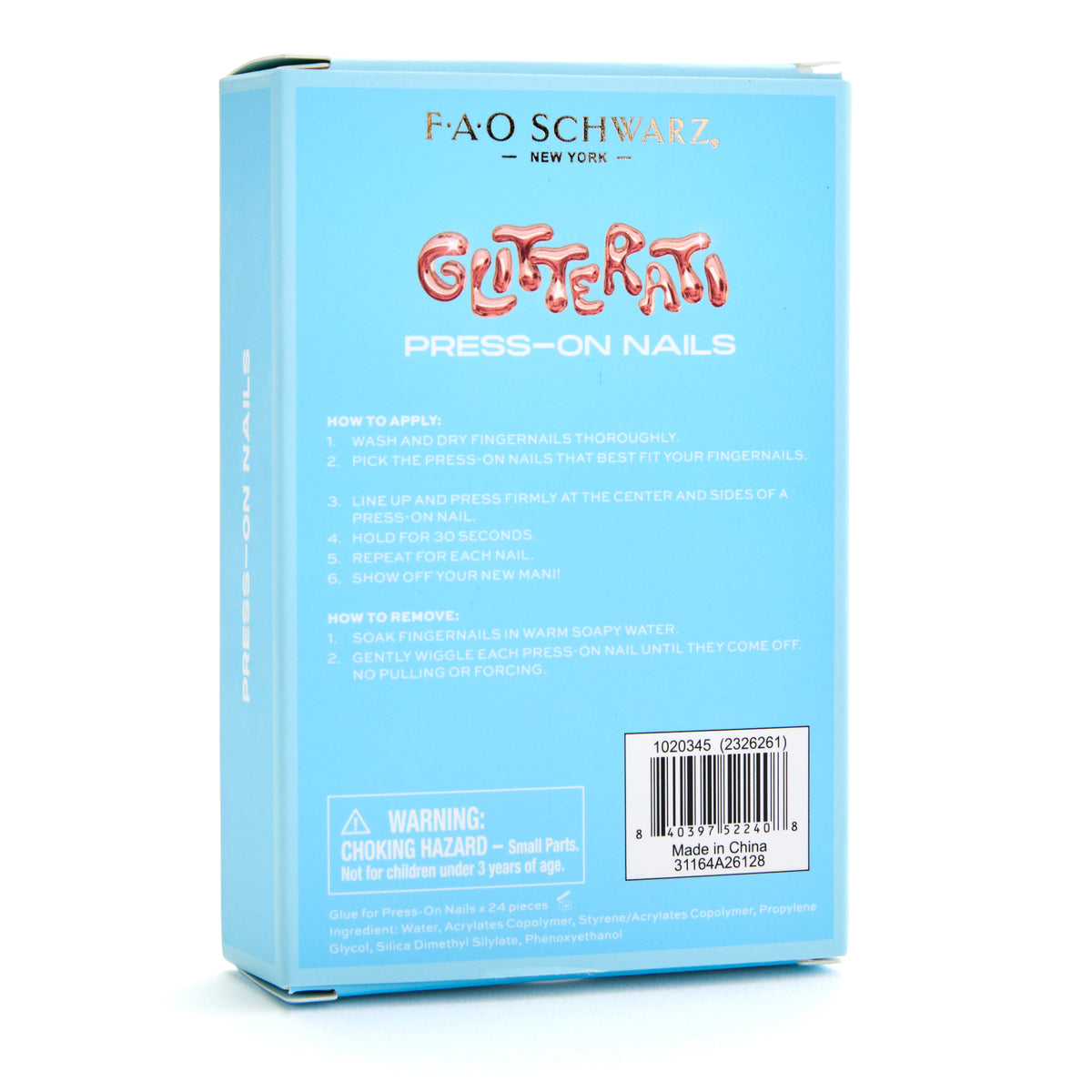 FAO Schwarz -  Press-On Nails 24 Piece - Glitterati -  Fashion Activity and Roleplay