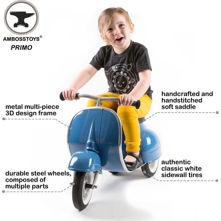 Primo Classic Ride-On Scooter - Blue | Ambosstoys