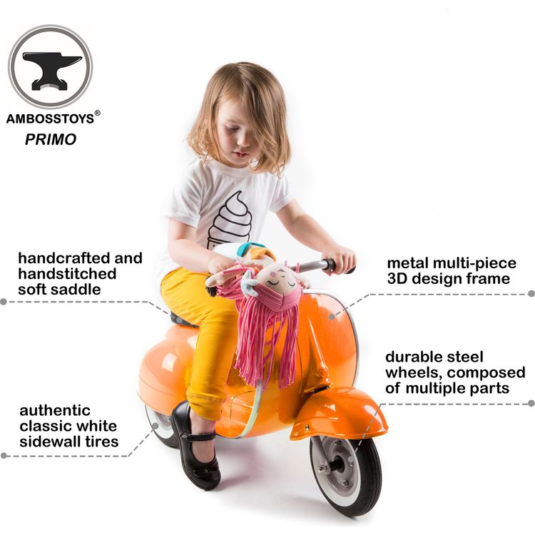  Ambosstoys -  Primo Classic Ride-On Scooter - Orange -  Preschool