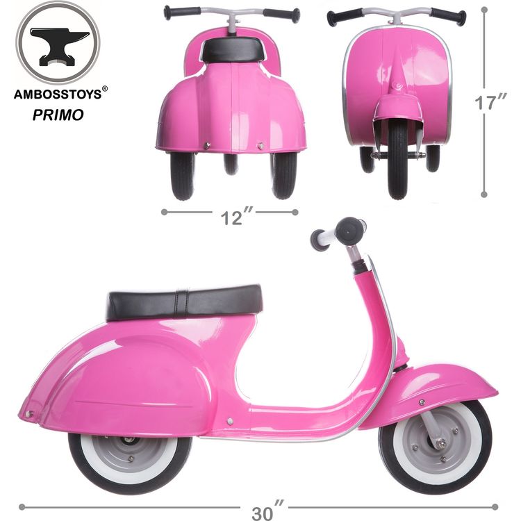  Ambosstoys -  Primo Classic Ride-On Scooter - Pink -  Preschool