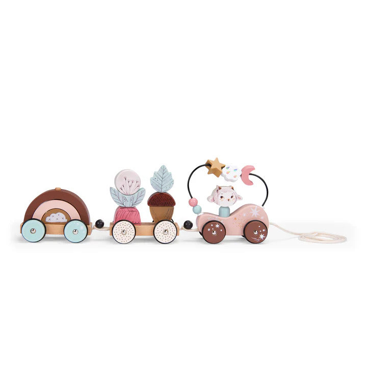 Moulin Roty -  Pull Along Activity Train - "After The Rain" Collection -  Infants