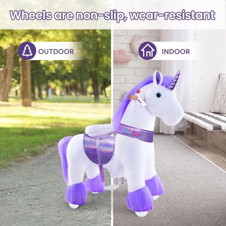  PonyCycle, Inc. -  Purple Model U Ride-On Unicorn - 7+ Years -  Plush