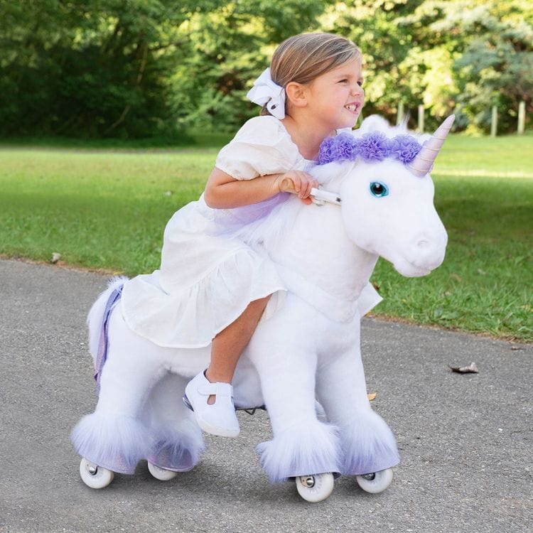  PonyCycle, Inc. -  Purple Model X Ride-On Unicorn - 3-4 Years -  Preschool