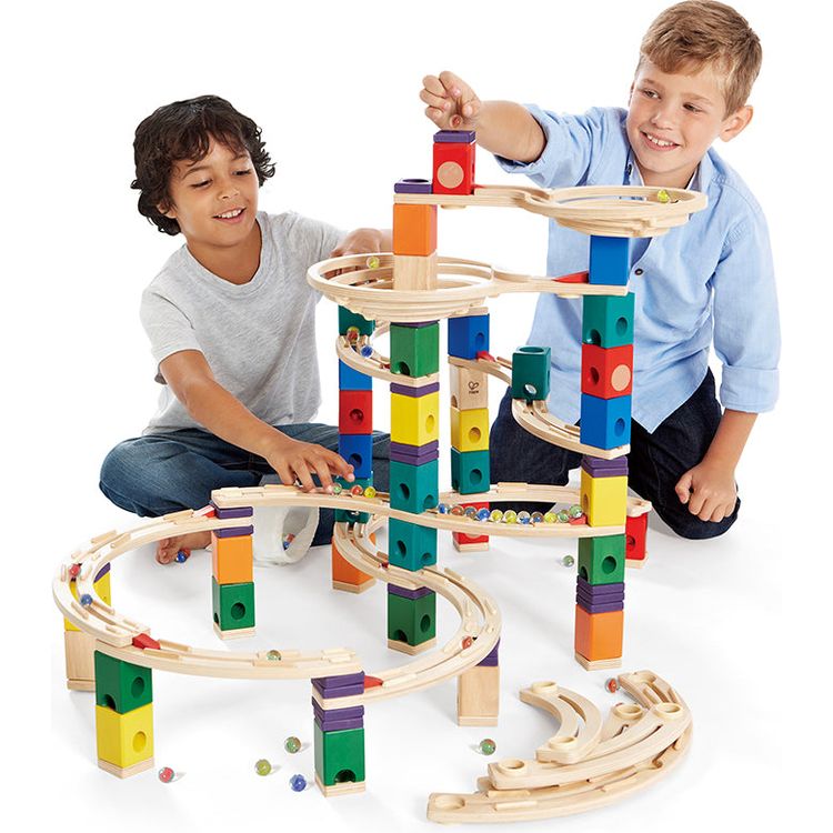  Hape -  Quadrilla Cyclone Wooden Marble Run Blocks -  STEM