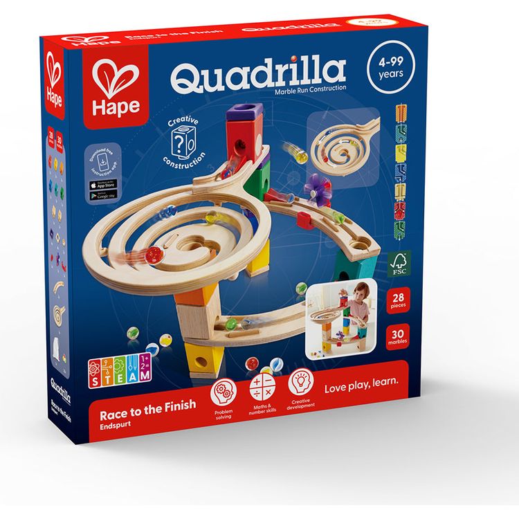  Hape -  Quadrilla Race to the Finish Marble Run Blocks -  STEM