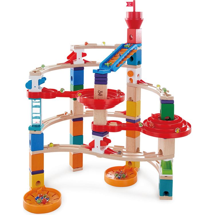  Hape -  Quadrilla Super Spirals Wooden Marble Run Blocks -  STEM