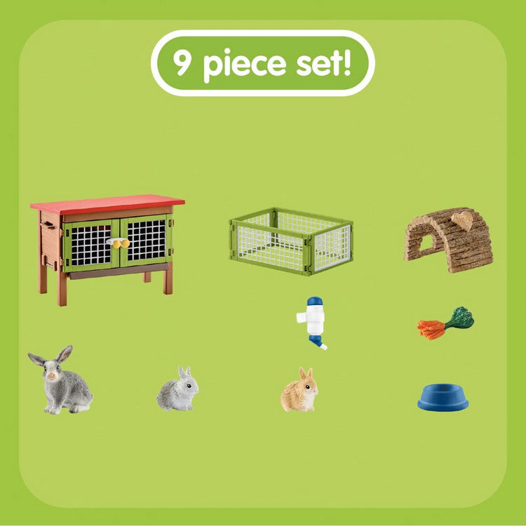 Schleich -  Rabbit Hutch Set -  STEM