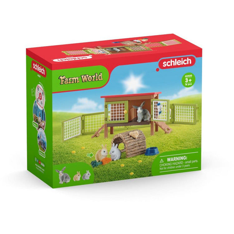 Schleich -  Rabbit Hutch Set -  STEM