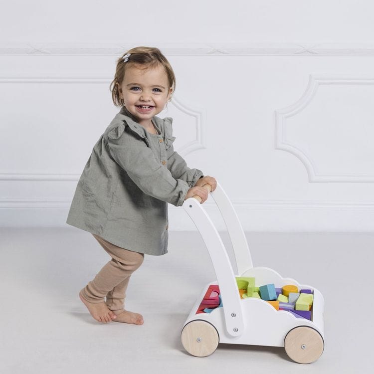  Le Toy Van -  Rainbow Baby Walker & Puzzle - 45 Blocks -  Infants