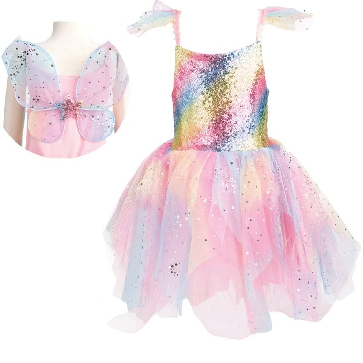 girls fairy dress Rainbow & Wings Size 7-8 and trick Size:48 (IT) / 42(FR) / 32(UK-US) Halter Neck Cutout Zip occasion-go-out