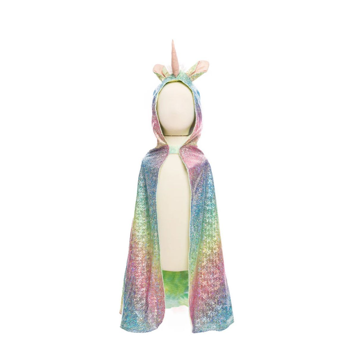  Great Pretenders -  Rainbow Reversible Unicorn Dragon Cape - Size 5-6 Years -  Dress up