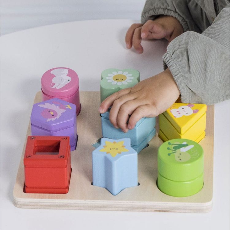  Le Toy Van -  Rainbow Sensory Shape Sorter - 10 Pieces -  Infants