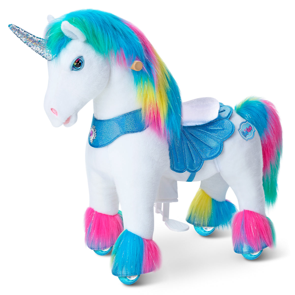  PonyCycle, Inc. -  Rainbow Unicorn Model Y Ride on Toy - 3-4 Years -  Preschool
